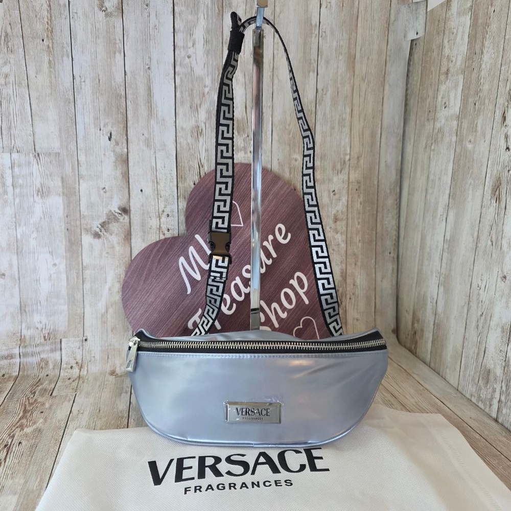 Versace Silver Fanny Pack, Belt Bag